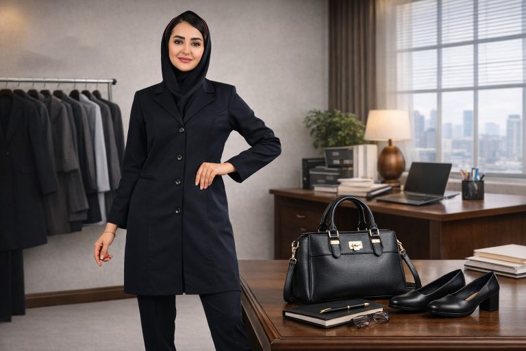 ست کیف و کفش اداری زنانه شیک.