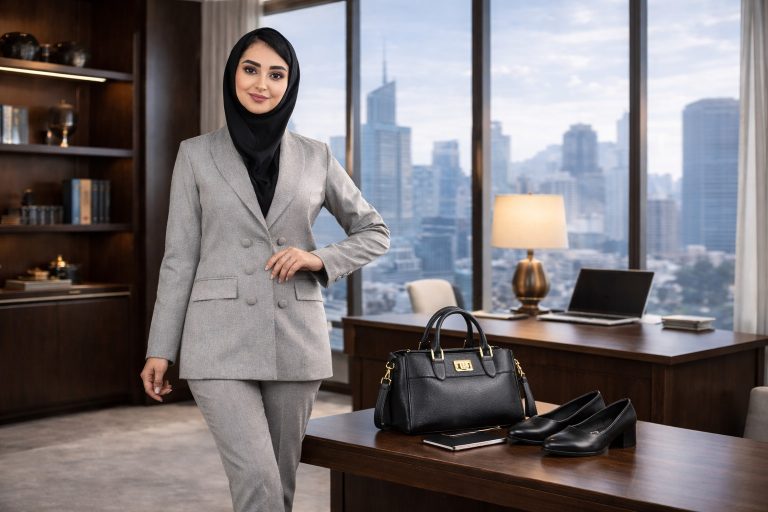 نحوه ست کردن مانتو اداری با کیف و کفش